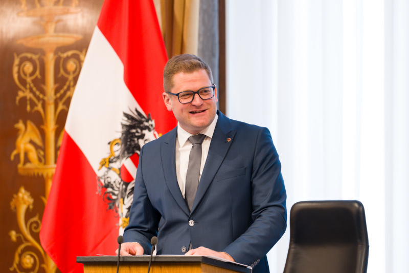 Abschiedsworte anlässlich des Vorsitzwechsels. Bundesratspräsident Markus Stotter (ÖVP)