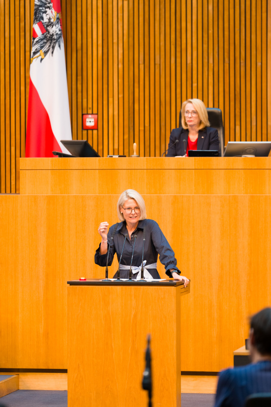 Nationalratsabgeordnete Ricarda Berger (FPÖ) am Wort