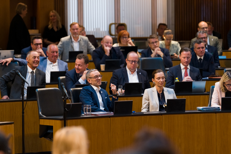 Blick ins Plenum. Abgeordnete der FPÖ
