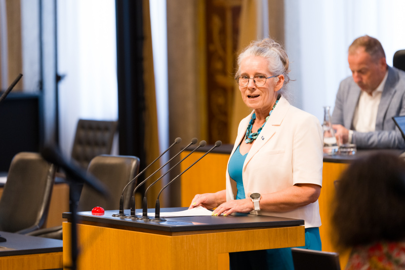 Bundesratsmitglied Simone Jagl (GRÜNE) am Wort