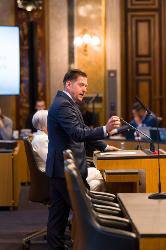 Bundesratsmitglied Sandro Beer (SPÖ) am Wort