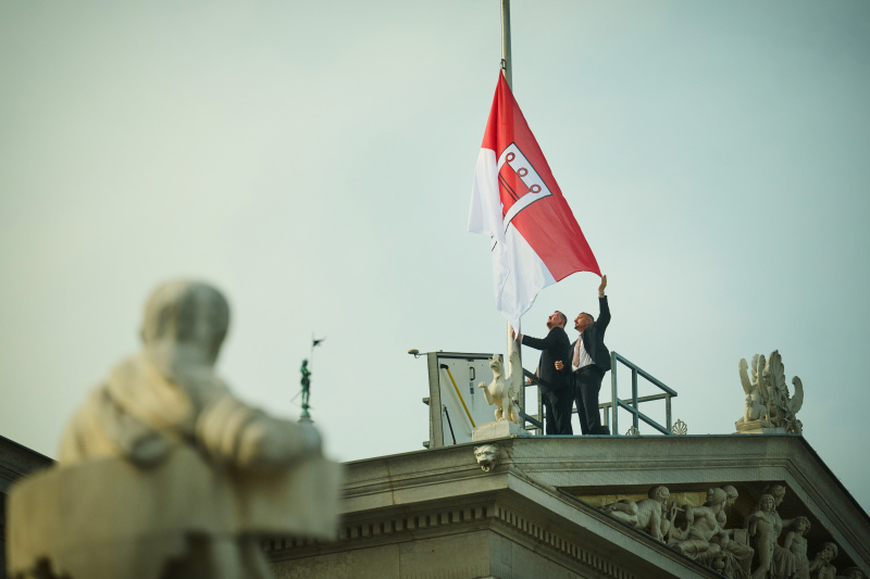 Hissen der Flagge