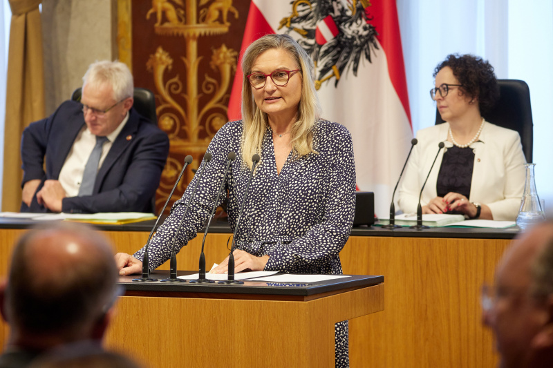 Am Rednerinnenpult: Bundesrätin Claudia Hauschildt-Buschberger (GRÜNE)