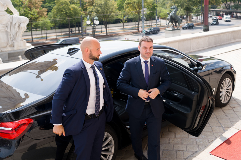 Einholung. Außenminister der Tschechischen Republik Petr Macinka