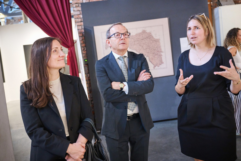 Besuch Jüdisches Museum Galizien. Von links: Vorständin Nationalfonds Judith Pfeffer, Zweiter Nationalratspräsident Peter Haubner (ÖVP)