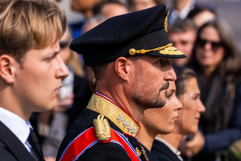 Trauerprozession. Norwegischer König Haakon VIII