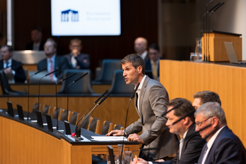 Nationalratsabgeordneter Lukas Hammer (Grüne) am Wort