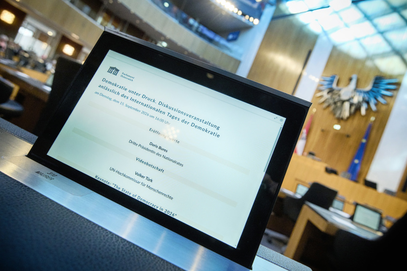 Nationalratssaal vor der Veranstaltung