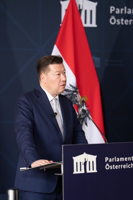 Pressestatement. Präsident des tschechischen Abgeordnetenhauses Tomio Okamura
