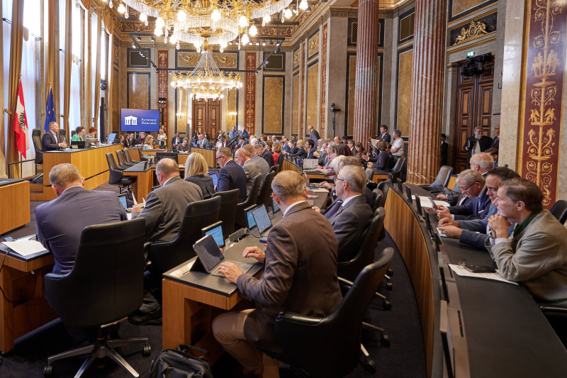 Bundesratspräsidentin Christine Schwarz-Fuchs (ÖVP) am Präsidium