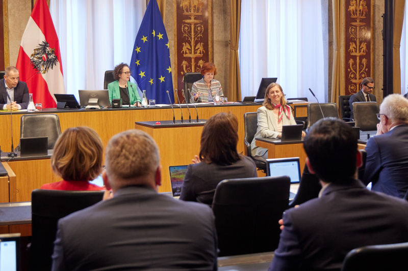 Bundesratspräsidentin Christine Schwarz-Fuchs (ÖVP) am Präsidium