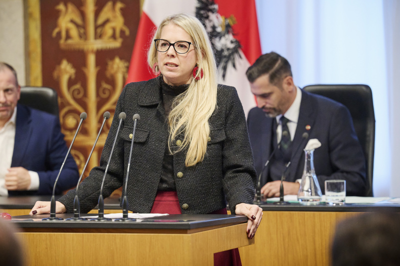 Am Rednerinnenpult Bundesrätin Isabella Theuermann (FPÖ)