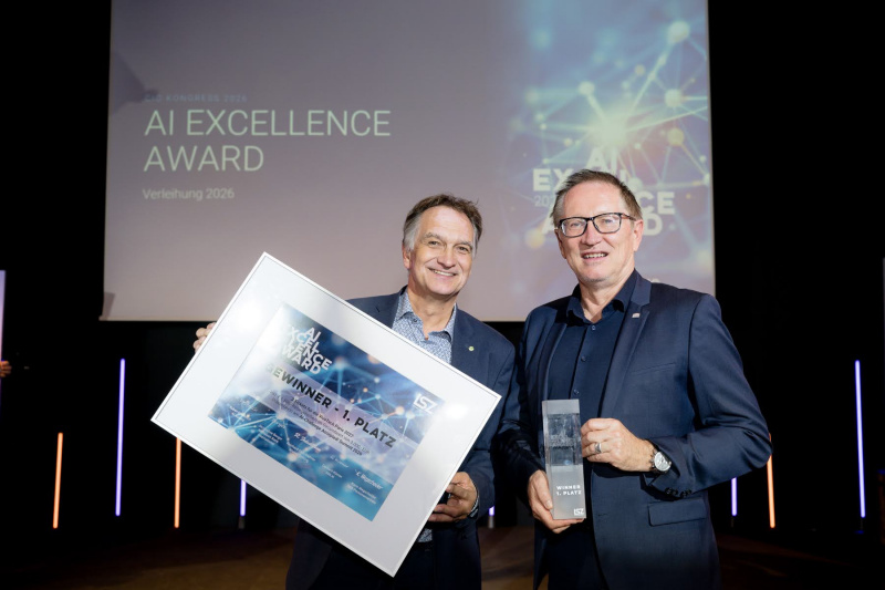 Preisverleihung. Peter Reichstädter (Parlamentsdirektion) und Michael Pichler (Zero Project)