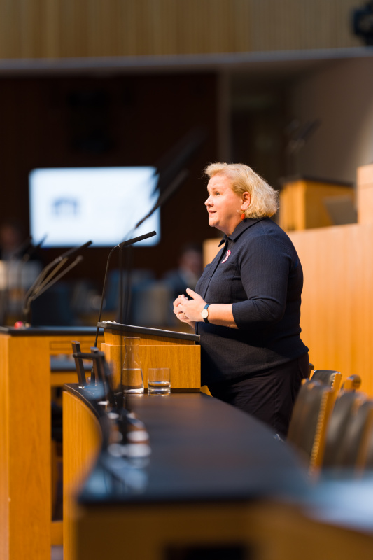 Am Wort: Gesundheitsministerin Korinna Schumann (SPÖ)