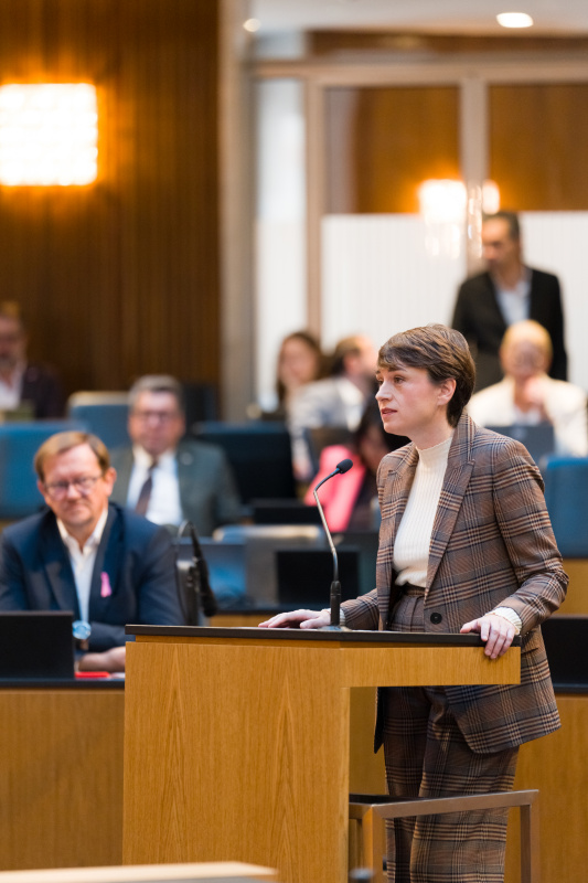 Am Wort: Nationalratsabgeordnete Sigrid Maurer (GRÜNE)