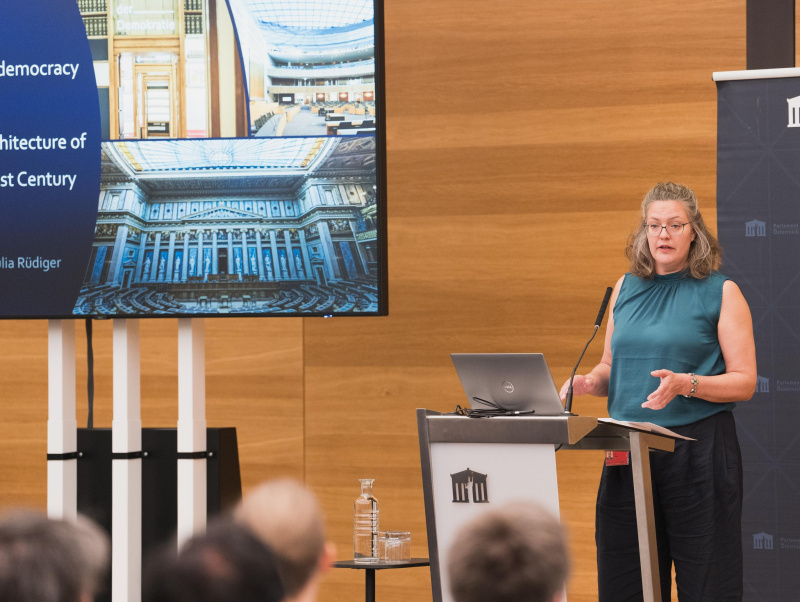 Resonance spaces of democracy: The changing architecture of parliament in the 21st Century. Julia Rüdiger (independent researcher).