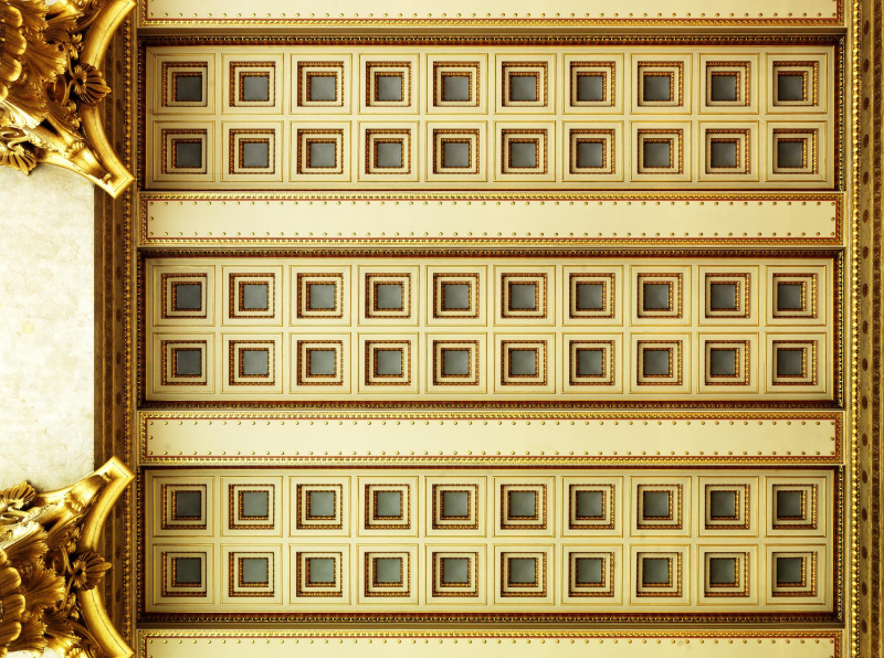 Kassettendecke im Oberen Vestibül