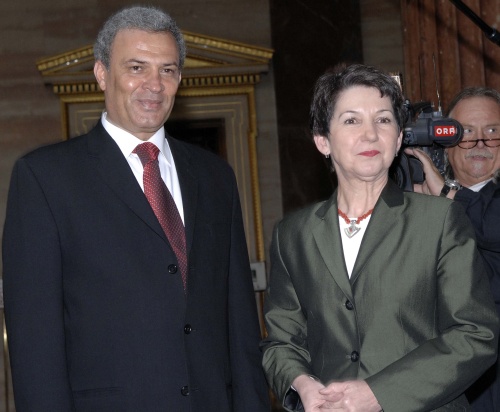 v.li. Außenminister der Palästinensichen Nationalen Administration Dr. Ziad Abu-Amr, Barbara Prammer.