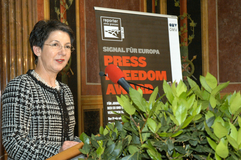 Nationalratspräsidentin Barbara Prammer am Rednerpult