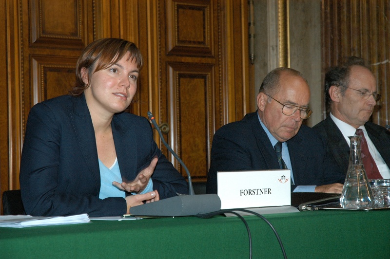 v.li. Christina Forstner (Wiener Straflandesgericht) , Robert Schindler (Senatspräsident des OGH i.R.), Karl Mayrhofer (Senatspräsident des OGH).