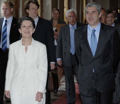 v.li. Barbara Prammer, Jose Socrates (Portugiesischer Premierminister).