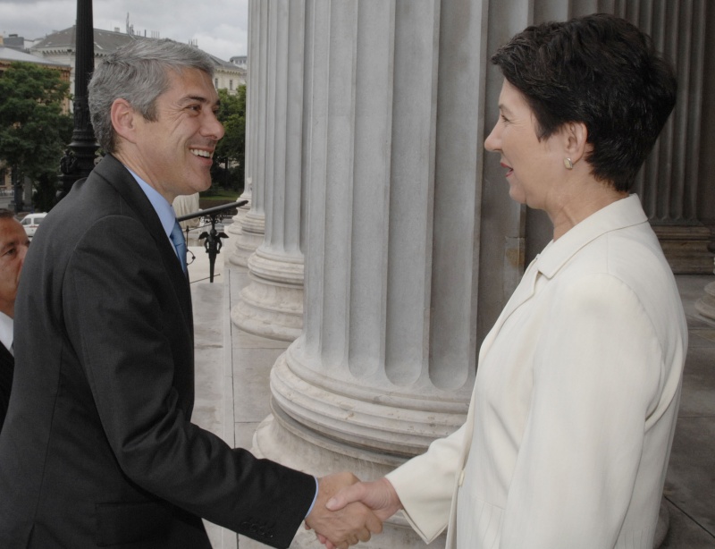 v.li. Jose Socrates (Portugiesischer Premierminister), Barbara Prammer.