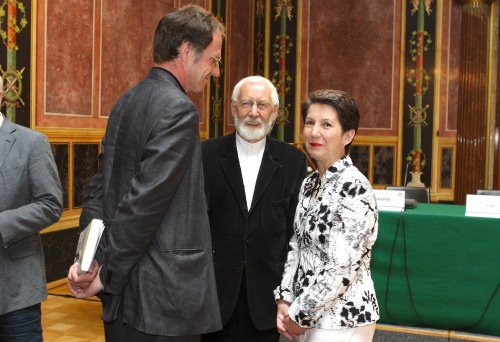 v.li. Friedrich Stadler (Institut für Zeitgeschichte, Universität Wien), Gerald Stieg (Sorbonne), Barbara Prammer.