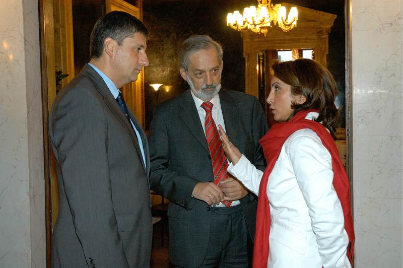 v.li. Michael Spindelegger, Prof. Heinz Nussbaumer, Sirvan Ekici (Landtagsabgeordnete und Gemeinderätin in Wien).