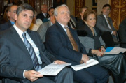 v.li. Michael Spindelegger, Hans Winkler, Nasra Hassan (Direktorin des UN-Informationsdienstes).