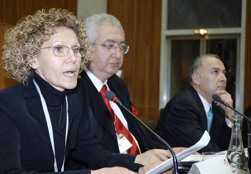 v.li. Darinka Stantcheva (Abgeordnete der Parlamentarischen Versammlung des Europarates), Mohammed Mattar (Johns Hopkins University).