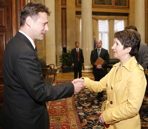 v.li. Gordan Jandrokovic (kroatischer Außenminister), Barbara Prammer.