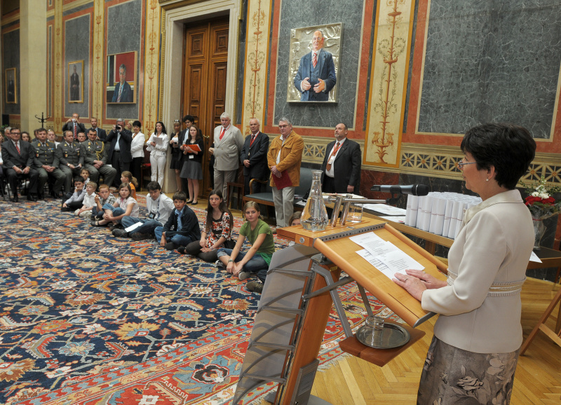 Nationalratspräsidentin Barbara Prammer am Rednerpult