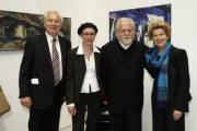 v.li. Helmut Kritzinger, Künstlerin Martina Gasser, Künstler Prof. Herbert Danler, Bürgermeisterin und Kulturreferentin der Landeshauptstadt Innsbruck Hilde Zach.