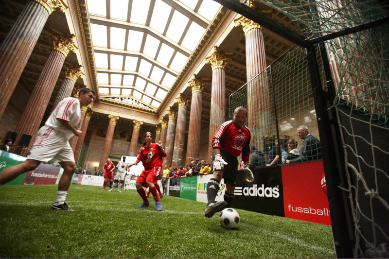 Blick auf das Spielfeld