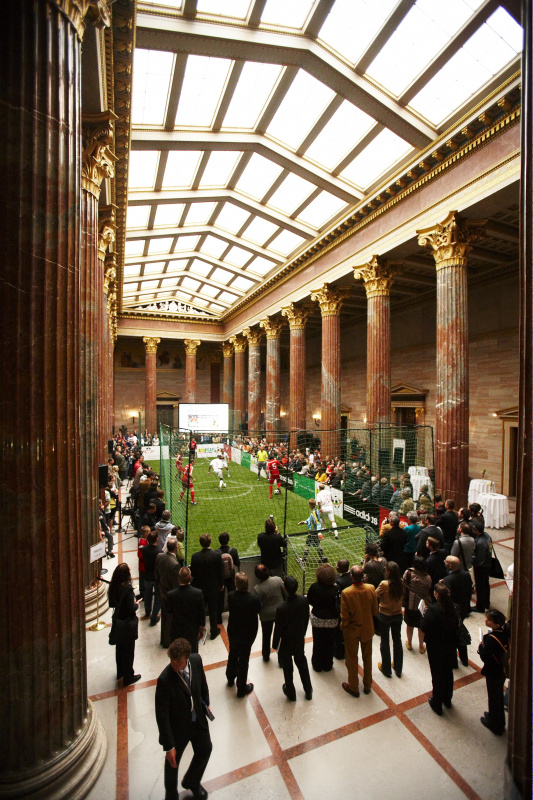 Blick auf das Spielfeld