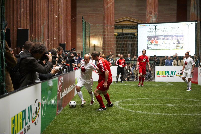 Blick auf das Spielfeld