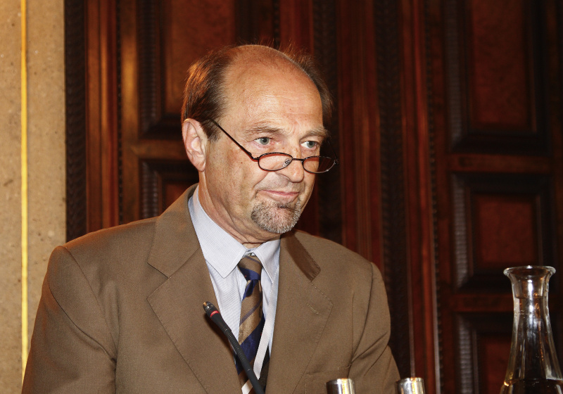 Direktor der IOM Peter von Bethlenfalvy am Rednerpult.