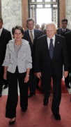v.li. Barbara Prammer, der griechische Präsident Dr. Karolos Papoulias.