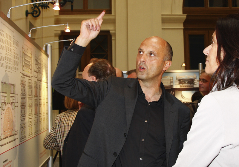 v. li.: Andreas Heidl, Veranstaltungsteilnehmerin.