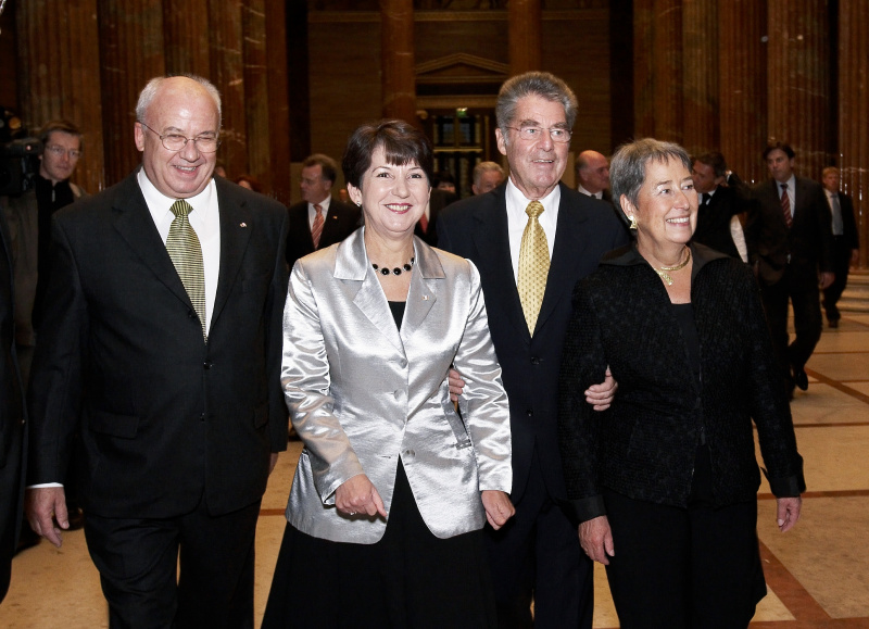 v. li.: Jürgen Weiss, Barbara Prammer, Heinz Fischer, Margit Fischer.