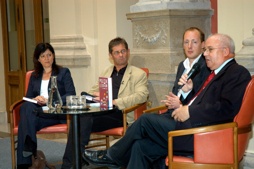 v.li. Ingrid Thurnher; Reinhold Gärtner; Roman Pfefferle; BR-Präsident Jürgen Weiss