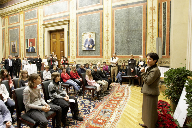 NR  Praesidentin Mag. Barbara Prammer bei ihrer Ansprache an die Kinder und Jugendlichen
