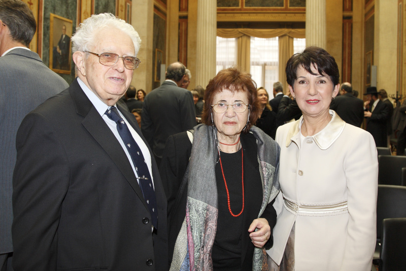 v. li. Moshe Hans Jahoda mit Gattin, Nationalratspraesidentin Mag. Barbara Prammer