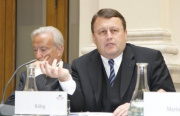 v.li. Hannes Swoboda - Mitglied des Europaeischen Parlaments (SPOE),Dr. Paul Ruebig - Mitglied des Europaeischen Parlaments (OEVP)