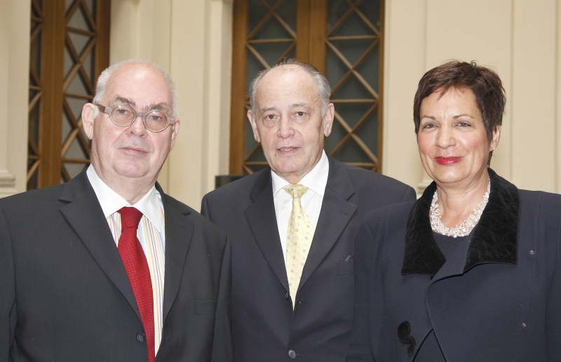 v.li. Dr. h.c. Peter Schieder - Praesident der parl. Vers. des Europarates a.D., Reg.Rat Anton Salesny - Programmkoordinator, Dr. Elisabeth Steiner - Mitglied des Richterkollegiums des Europaeischen Gerichtshofs fuer Menschenrechte