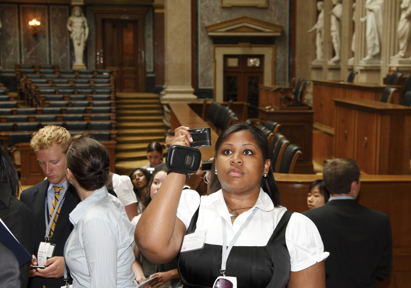 Blick in Richtung VeranstaltungsteilnehmerInnen.