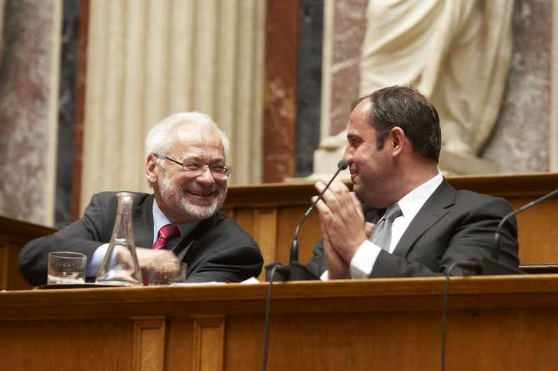 v.li. Dr.Erhard Busek und Finanzminister und Vizekanzler Dipl.Ing. Josef Proell