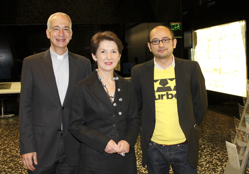 v.li. Msgr. DDr. Michael Landau - Caritasdirektor der Erzdioezese Wien, Mag. Barbara Prammer - Praesidentin des Nationalrates, Arash T. Riahi - Regisseur