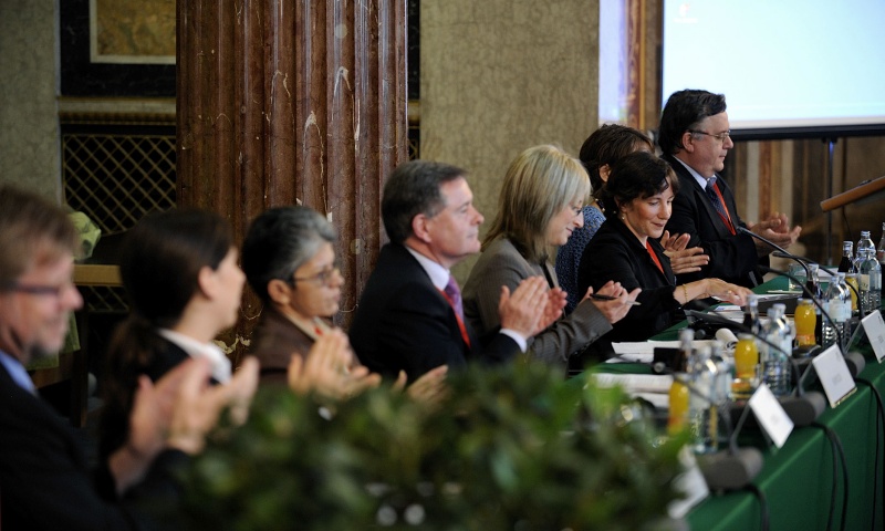 Blick auf das Podium
