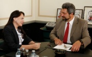 v.li.  Serys Slhessarenko - Vizepräsidentin des brasilianischen Senats und  Harald Reisenberger - Bundesratspräsident